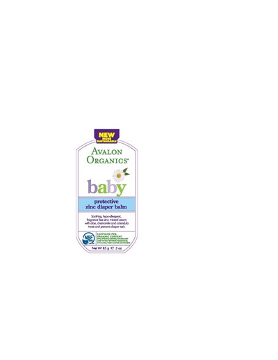Image Of Front Bottle Label (Av3711001 Baby Zinc Diaper Balm Front Label)